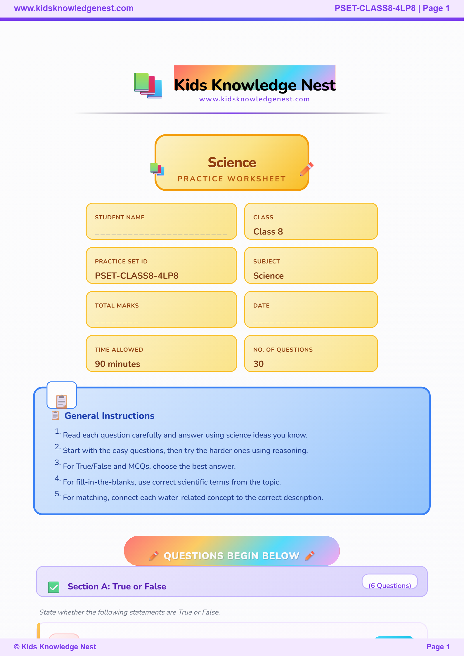 Illustration showing Earth's surface water, groundwater aquifers, water pollution, and conservation methods on kidsknowledgenest.com